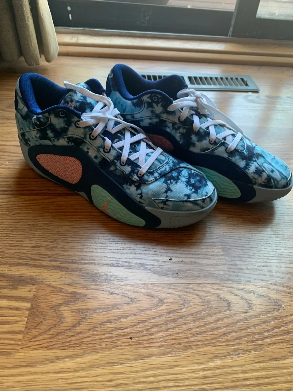Jordan Tatum 2 PF Denim Air Shoes Mens Size 11 Athletic Footwear Blue Basketball